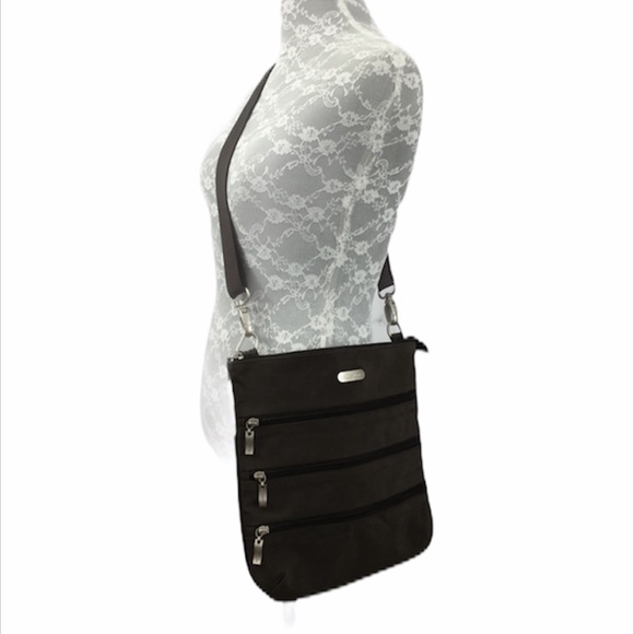 Baggallini Bags Baggallini Brown Nylon Crossbody Bag Purse